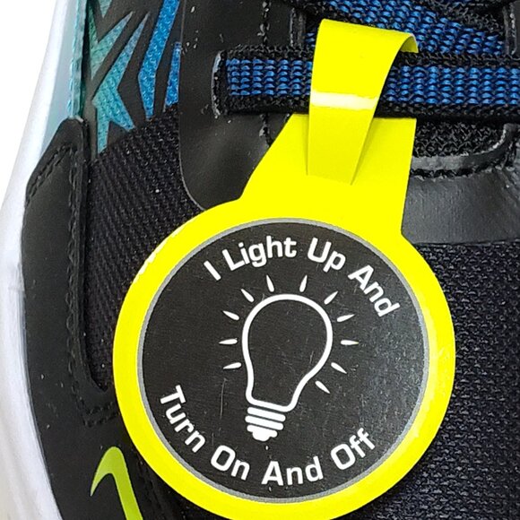 Athletic Works Light-Up Sneaker Boy 4 Bungee Laces Hook Loop Strap On/Off Switch - Picture 11 of 14